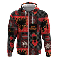 Albania Christmas Patchwork Hoodie - Wonder Print Shop