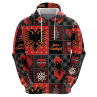 Albania Christmas Patchwork Hoodie - Wonder Print Shop