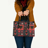 Albania Christmas Patchwork Leather Bag - Wonder Print Shop