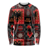 Albania Christmas Patchwork Long Sleeve Shirt - Wonder Print Shop