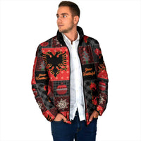 Albania Christmas Patchwork Padded Jacket - Wonder Print Shop