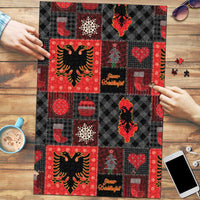 Albania Christmas Patchwork Puzzle - Wonder Print Shop