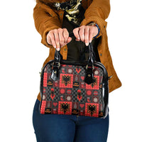 Albania Christmas Patchwork Shoulder Handbag - Wonder Print Shop