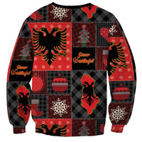 Albania Christmas Patchwork Sweatshirt - Wonder Print Shop