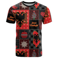 Albania Christmas Patchwork T Shirt - Wonder Print Shop