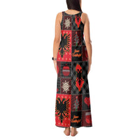 Albania Christmas Patchwork Tank Maxi Dress - Wonder Print Shop