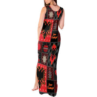 Albania Christmas Patchwork Tank Maxi Dress - Wonder Print Shop