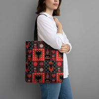 Albania Christmas Patchwork Tote Bag - Wonder Print Shop