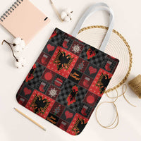 Albania Christmas Patchwork Tote Bag - Wonder Print Shop