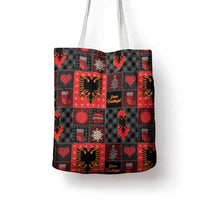 Albania Christmas Patchwork Tote Bag - Wonder Print Shop
