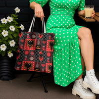 Albania Christmas Patchwork Tote Bag - Wonder Print Shop