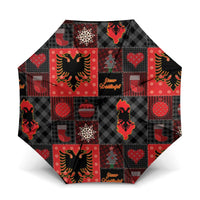 Albania Christmas Patchwork Umbrella - Wonder Print Shop