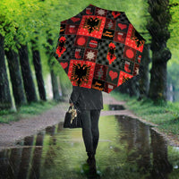 Albania Christmas Patchwork Umbrella - Wonder Print Shop