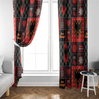 Albania Christmas Patchwork Window Curtain - Wonder Print Shop