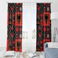 Albania Christmas Patchwork Window Curtain - Wonder Print Shop