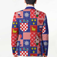 Croatia Christmas Patchwork Blazer - Wonder Print Shop