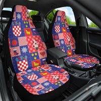 Croatia Christmas Patchwork Car Seat Cover - Wonder Print Shop