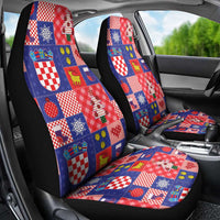 Croatia Christmas Patchwork Car Seat Cover - Wonder Print Shop