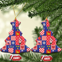 Croatia Christmas Patchwork Ceramic Ornament - Wonder Print Shop