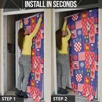 Croatia Christmas Patchwork Door Cover - Wonder Print Shop