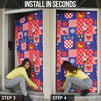 Croatia Christmas Patchwork Door Cover - Wonder Print Shop
