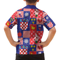 Croatia Christmas Patchwork Family Matching Off The Shoulder Long Sleeve Dress and Hawaiian Shirt - Wonder Print Shop
