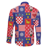 Croatia Christmas Patchwork Family Matching Off Shoulder Maxi Dress and Hawaiian Shirt - Wonder Print Shop