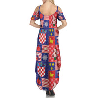 Croatia Christmas Patchwork Family Matching Summer Maxi Dress and Hawaiian Shirt - Wonder Print Shop