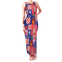 Croatia Christmas Patchwork Family Matching Tank Maxi Dress and Hawaiian Shirt - Wonder Print Shop