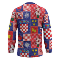 Croatia Christmas Patchwork Hockey Jersey - Wonder Print Shop
