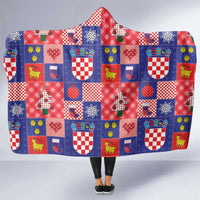 Croatia Christmas Patchwork Hooded Blanket - Wonder Print Shop