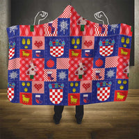 Croatia Christmas Patchwork Hooded Blanket - Wonder Print Shop