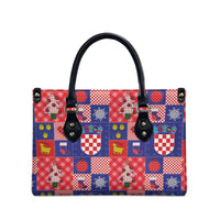 Croatia Christmas Patchwork Leather Bag - Wonder Print Shop
