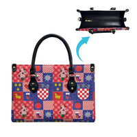 Croatia Christmas Patchwork Leather Bag - Wonder Print Shop