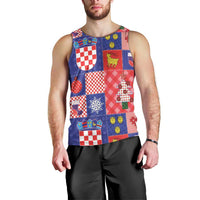 Croatia Christmas Patchwork Men Tank Top - Wonder Print Shop