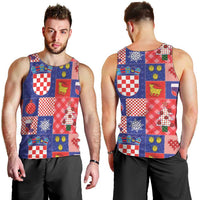 Croatia Christmas Patchwork Men Tank Top - Wonder Print Shop