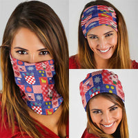 Croatia Christmas Patchwork Neck Gaiter - Wonder Print Shop