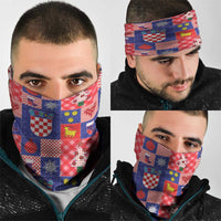 Croatia Christmas Patchwork Neck Gaiter - Wonder Print Shop