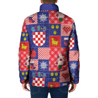 Croatia Christmas Patchwork Padded Jacket - Wonder Print Shop