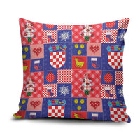 Croatia Christmas Patchwork Pillow Cover - Wonder Print Shop