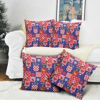 Croatia Christmas Patchwork Pillow Cover - Wonder Print Shop