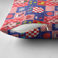 Croatia Christmas Patchwork Pillow Cover - Wonder Print Shop