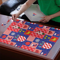 Croatia Christmas Patchwork Puzzle - Wonder Print Shop