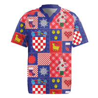 Croatia Christmas Patchwork Rugby Jersey - Wonder Print Shop