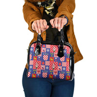 Croatia Christmas Patchwork Shoulder Handbag - Wonder Print Shop