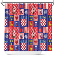 Croatia Christmas Patchwork Shower Curtain - Wonder Print Shop