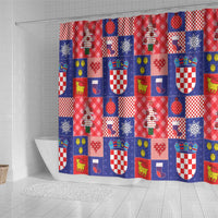 Croatia Christmas Patchwork Shower Curtain - Wonder Print Shop
