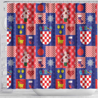 Croatia Christmas Patchwork Shower Curtain - Wonder Print Shop