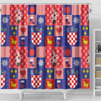 Croatia Christmas Patchwork Shower Curtain - Wonder Print Shop