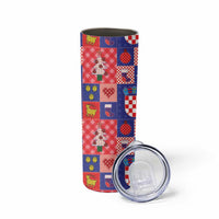 Croatia Christmas Patchwork Skinny Tumbler - Wonder Print Shop